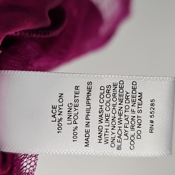 Express Rasberry Sheer Lace Mesh Top w Lining Y2K - Picture 10 of 11